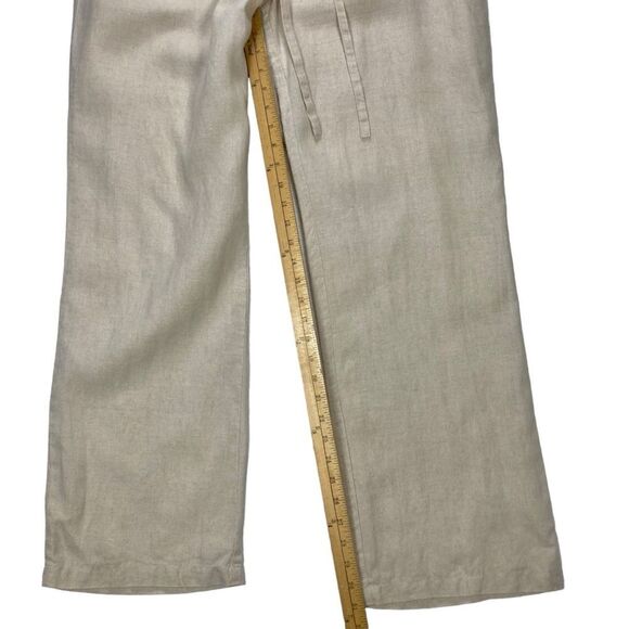 Charter Club Linen Pants Womens 14 Beige Straight Leg Summer Breathable Relaxed - Picture 9 of 10